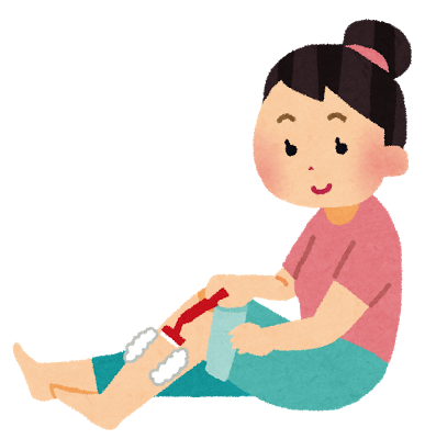 ムダ毛処理をする女性